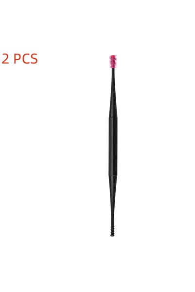 choice2 ملعقة أذن حلزونية وردية اللون مكونة من قطعتين، ملعقة حفر أذن دوارة مز...