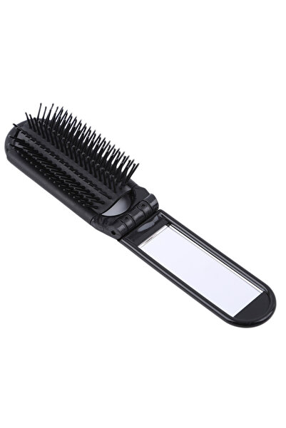 Choice Black Plastic Folding Comb Portable Makeup Mirror Comb Foldable Massag...