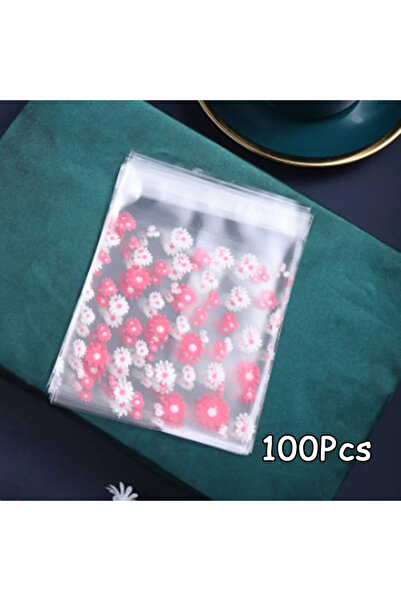 Choice SK-J1671 100 قطعة من أكياس التعبئة البلاستيكية ذات الزهور ذاتية اللصق ...
