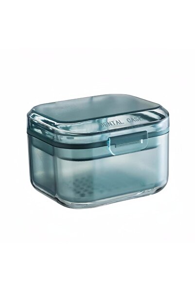 Choice1 Blue Denture Bath Case Leak-Proof Retainer Case Soaking Denture Box f...