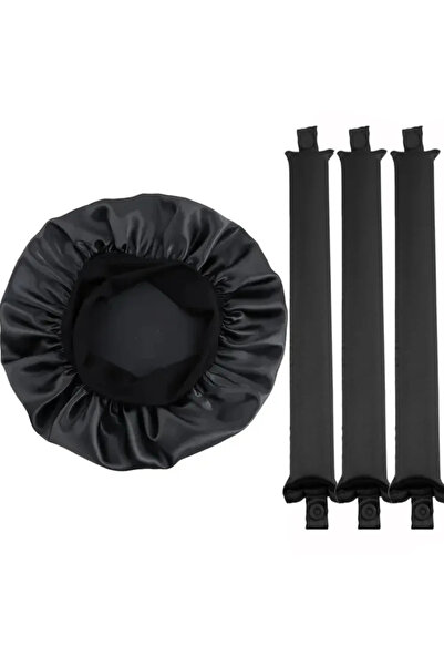 Choice 4 قطع من أطواق لف الشعر السوداء بدون حرارة، بكرات شعر ناعمة ومرنة للنو...