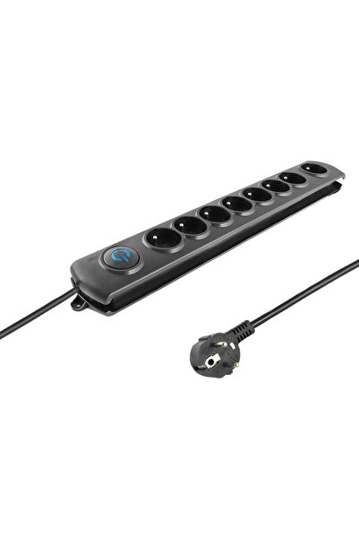 Qoltec Surge protector | 8 power socket | 3.0m