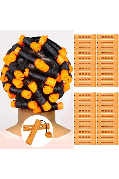 Choice مجموعة بكرات تجعيد الشعر الباردة البرتقالية (40 قطعة) للشعر الطبيعي ال...