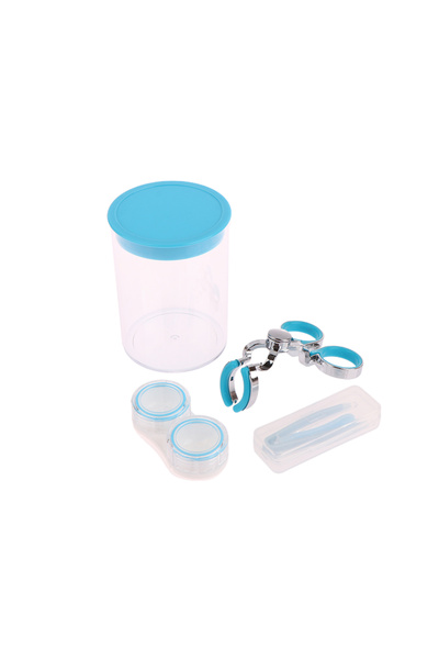 Choice1 طقم أدوات ارتداء العدسات اللاصقة، أزرق، 6 قطع/مجموعة، يتضمن ملاقط، عص...