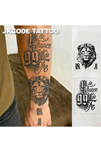 Choice 2-Piece Set, Graffiti Inspirational Portuguese Phrases "1% Chance, 99%...