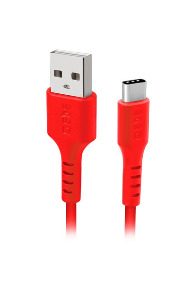 SBS Cablu TECABLEMICROC15R USB-A - USB-C 1,5 m - Roșu