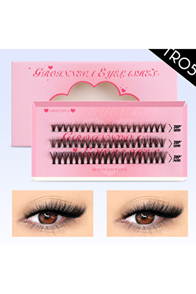 Choice7 مجموعة رموش لاسفيري المكونة من 3 صفوف (TR05) - رموش فردية مختلطة مع و...