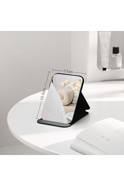 Choice مرآة مكياج مكتبية بلون موحد مصنوعة من جلد البولي يوريثان، بسيطة، محمول...