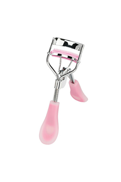 Choice مكبس رموش عملي بمقبض من السيليكون باللون الوردي، مكبس رموش بزاوية واسع...