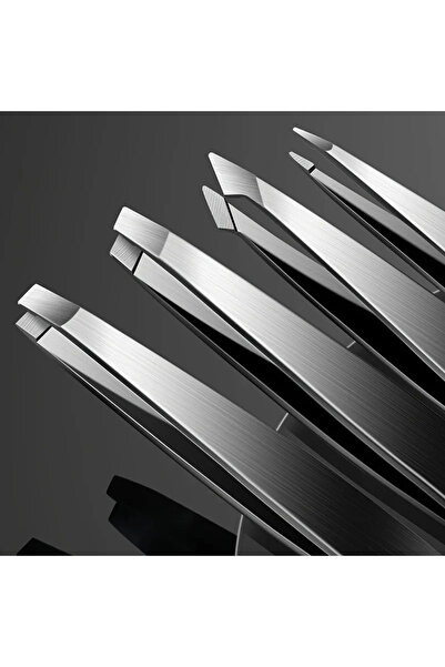 Choice1 4pcs silvery 4Piece Set Professional Tweezers Set Perfect For Eyebrow...