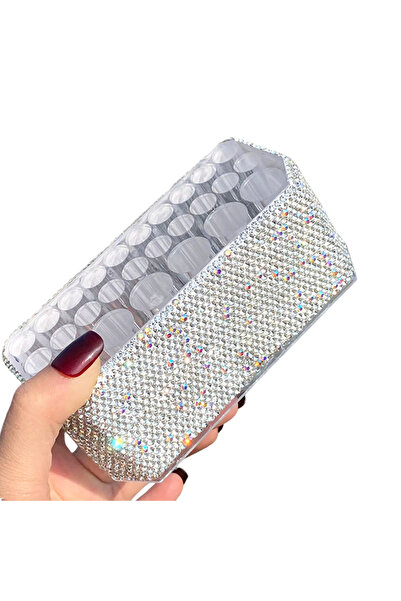 Choice White Acrylic Makeup Brushes Holder 26 Holes Rhinestone Diamond Cosmet...