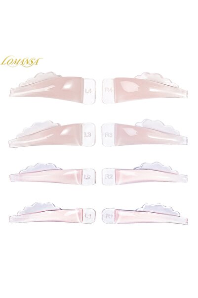 Choice لومانسا الوردية، 4 أزواج، وسادة سيليكون لتجعيد الرموش، لاصقة، واقي قضي...