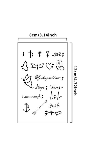 Choice6 KJ215 Small Pattern Waterproof Temporary Tattoo Stickers, Long-lastin...