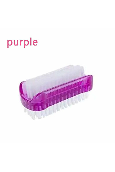 Choice فرشاة تنظيف غبار ومسحوق الأظافر، لون بنفسجي، قطعة واحدة، ذات وجهين، لت...