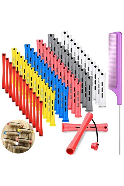 Choice مجموعة من 72 قطعة من بكرات تجعيد الشعر البلاستيكية القصيرة، متوفرة بست...