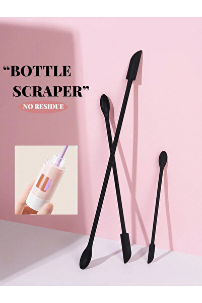 Choice 3Pcs Black 1/3Pcs Silicone Empty Bottle Scraper With Black Scraper, Fo...
