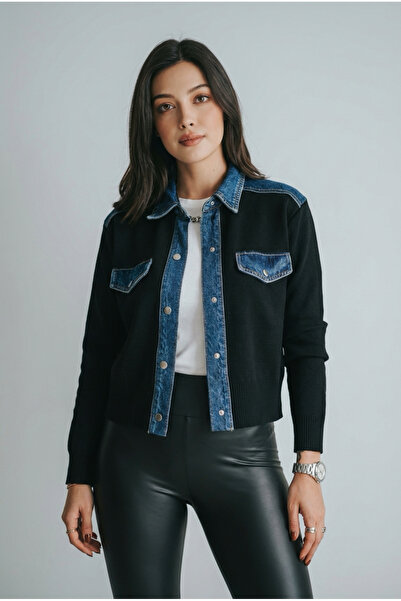 MELEDYA Kot Detaylı Çıtçıtlı Triko