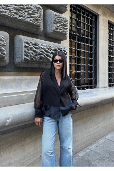 cottonage New Season Transparent Chiffon Detailed Premium Jacket