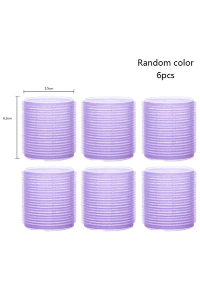 Choice 6pc random Hair Rollers Self Grip Hook Hair Curlers Heatless Roller Sa...