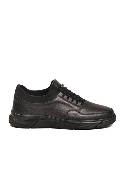 AYAKMOD Black Genuine Leather Men's Casual Shoes 137 m