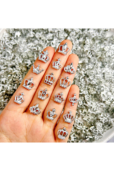 Choice مجموعة متنوعة - 50 قطعة من زينة أظافر راتنجية جديدة بتصميم تاج بنفسجي ...