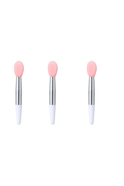 choice2 Pink 3pcs 3-piece silicone lip brush mini lip mask brush portable lip...