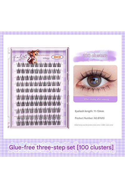 Choice B BQI Glue-free DIY Lash Clusters, 120Pcs Self-adhesive Sunflower Mang...