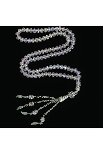 Choice مسبحة إسلامية من خرز زجاجي كريستالي دائري 6 مم، 99 قطعة، على الطراز ال...