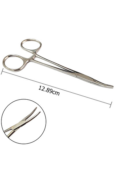 Choice1 ملقط جراحي من الفولاذ المقاوم للصدأ، طوله 12.5 سم، مزود بمشابك لوقف ا...