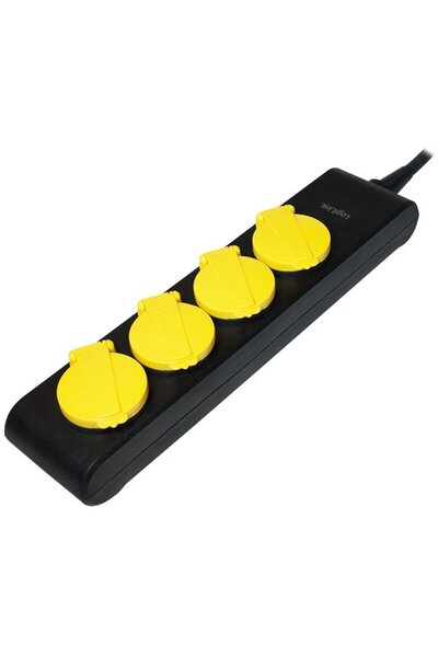 LogiLink EXTENSION 4 x Schuko sockets, 1.4m, 16A, 3500W, socket covers, water...