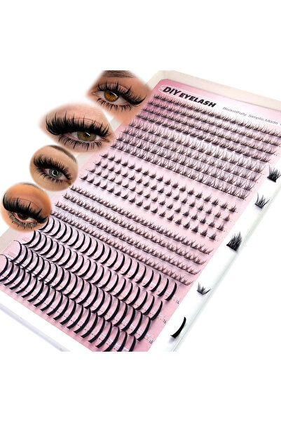 Choice JCX-17 20 rows of lower eyelashes and pointed eyelash clusters single ...