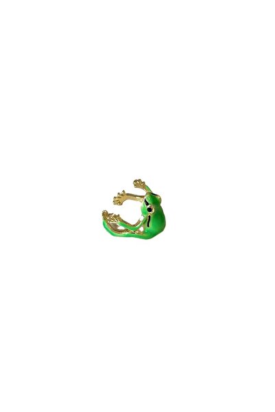 Choice A frog LENNIK Cute Green Frog Ear Clip Natural Retro Frog Personalized...