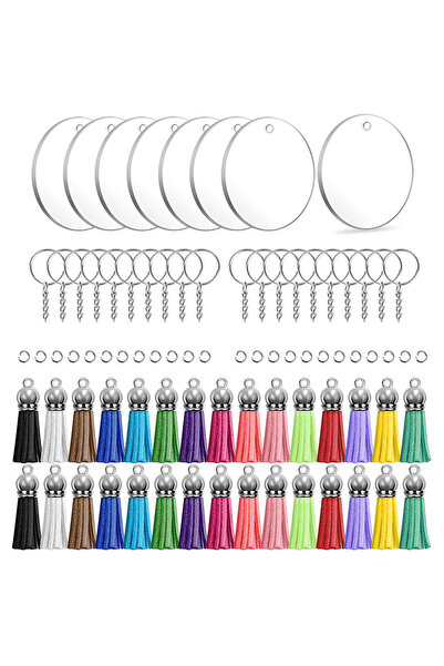 Choice 40pcs silver Metal O Ring Spring Clasp Openable Round Carabiner Keycha...
