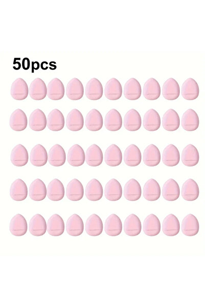 Choice5 مجموعة 50 قطعة من إسفنجات البودرة الصغيرة المخصصة باللون الوردي (وردي...