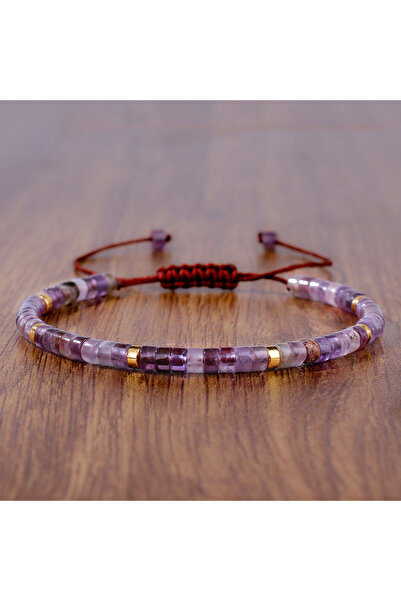 Choice L1921-zishuijing Real natural stone bracelet women men trendy beaded b...