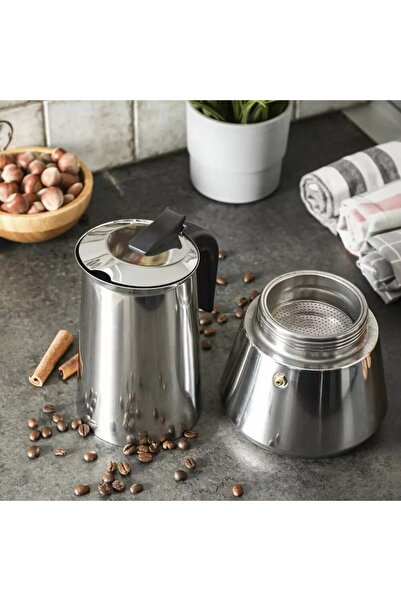 Kinghoff Stovetop coffee maker, 0.3L, silver,