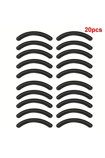 Choice 20PCS-JT-a 2025 Hot Black Soft Rubber Eyelash Curler Pads - Latex-Free...