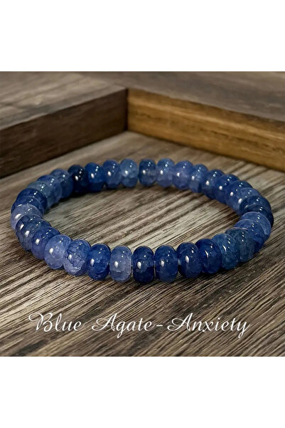 Choice 18cm deep blue Elegant Pink Agate Anti Anxiety Bracelet for Relaxation...