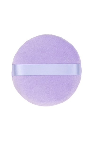 Choice3 إسفنجة بودرة كبيرة من القطن المخملي، لون بنفسجي داكن، قطرها ١٢٥ مم، م...