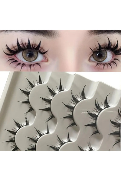 Choice رموش صناعية بتصميم أنمي، تصميم كرتوني درامي مستوحى من الشياطين، رموش ق...