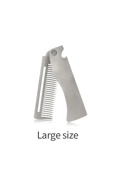 Choice SA01 Men Retro Oil Head Comb Portable Folding Stainless Steel 201 Comb...