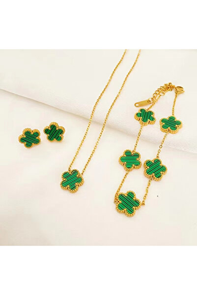 Choice S3-3pcs-green 3Pcs Stainless Steel 316L Luxury Plum Blossom Plant Five...