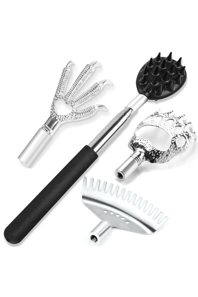 Choice Black 4 In 1 Oversized Back Scratcher Telescopic Scratching Back Scrat...