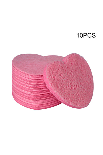 Choice 2C ١٠ قطع من إسفنج الألياف على شكل قلب لتقشير الوجه، إسفنج طبيعي لتنظي...