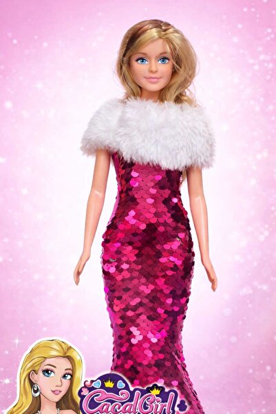 Fidan oyuncak Happy Princess Zarif Işıltılı Gece Elbiseli Oyuncak Bebek 30 cm