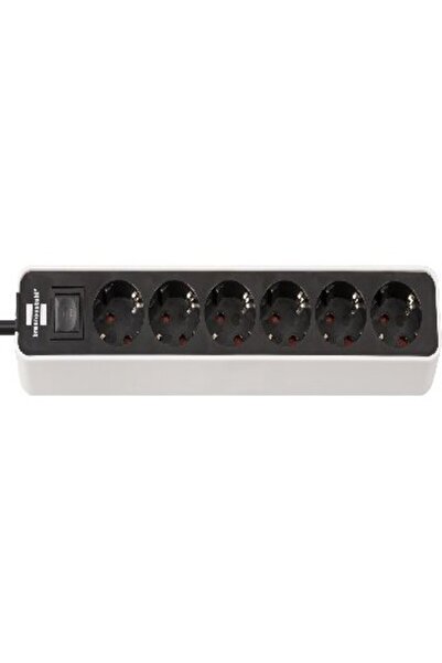 Brennenstuhl "Ecolor" Multi Socket, 6 sockets, 2-pole switch, 1.5m, white/black