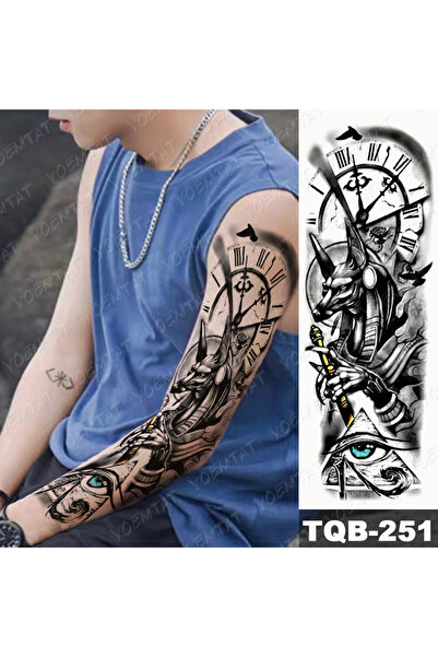 Choice TQB251(1pc) Large Full Arm Sleeve Waterproof Temporary Tattoo Sticker ...