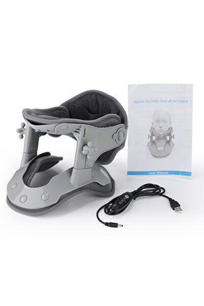 Choice Gray Medical Neck Traction Device Heating Cervical Collar Correction K...