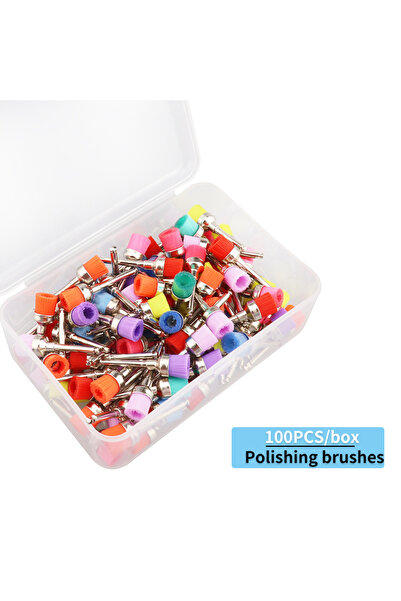 Choice4 فرشاة على شكل وعاء، 100 قطعة، فرش تلميع صغيرة مسطحة من النايلون، مناس...