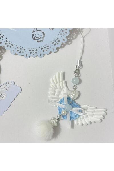 Choice 1Pcs A4 【MAX-22】Sweet Cute Wings Love Key Pendant Keychain Y2K Angel W...